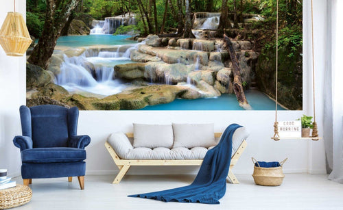 Dimex Waterfall Fotobehang 375x150cm 5 banen Sfeer | Yourdecoration.nl