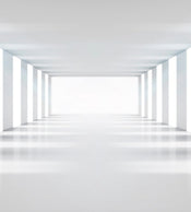Dimex White Corridor Fotobehang 225x250cm 3 banen | Yourdecoration.nl