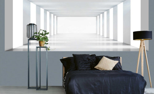 Dimex White Corridor Fotobehang 375x150cm 5 banen Sfeer | Yourdecoration.nl