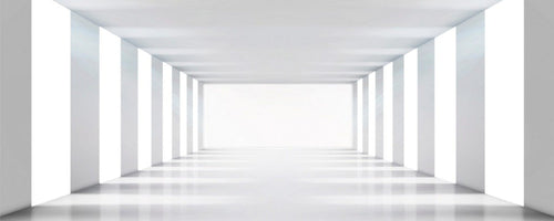 Dimex White Corridor Fotobehang 375x150cm 5 banen | Yourdecoration.nl