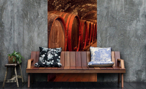 Dimex Wine Barrels Fotobehang 150x250cm 2 banen Sfeer | Yourdecoration.nl