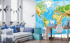Dimex World Map Fotobehang 225x250cm 3 banen Sfeer | Yourdecoration.nl