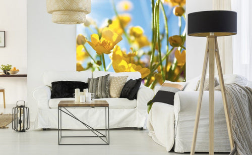 Dimex Yellow Flower Fotobehang 225x250cm 3 banen Sfeer | Yourdecoration.nl