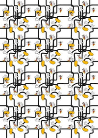 Komar Mickey Mouse Foot Labyrinth Vlies Fotobehang 200x280cm 4 banen | Yourdecoration.nl