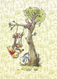 Komar Winnie Pooh in the wood Vlies Fotobehang 200x280cm 4 banen | Yourdecoration.nl