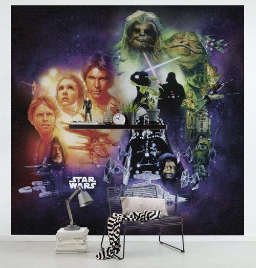 Komar Star Wars Classic Poster Collage Vlies Fotobehang 250x250cm 5 banen Sfeer | Yourdecoration.nl