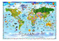 Artgeist World Map for Kids Vlies Fotobehang | Yourdecoration.nl