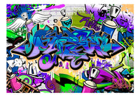 Artgeist Graffiti Violet Theme Vlies Fotobehang | Yourdecoration.nl