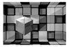 Fotobehang - Rubiks Cube in Gray - Vliesbehang