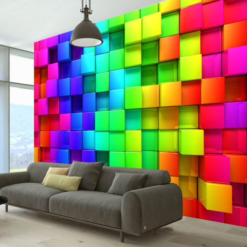 Fotobehang - Colourful Cubes - Vliesbehang