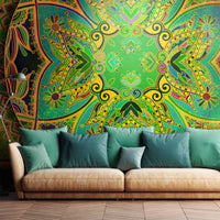 Fotobehang - Mandala Emerald Fantasy - Vliesbehang