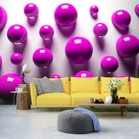 Artgeist Purple Balls Vlies Fotobehang