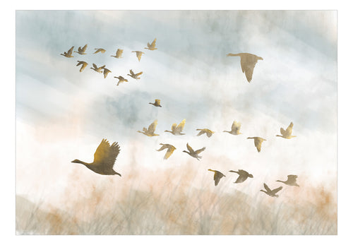 Fotobehang - Golden Geese - Vliesbehang