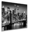GBeye New York Manhattan Black Deco Panel 90x60cm Oblique | Yourdecoration.com