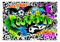 Artgeist Football Graffiti Vlies Fotobehang | Yourdecoration.nl