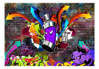 Artgeist Graffiti Colourful Attack Vlies Fotobehang | Yourdecoration.nl