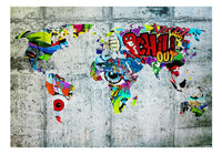 Artgeist Map Graffiti Vlies Fotobehang | Yourdecoration.nl