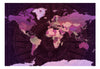 Fotobehang - Purple World Map - Vliesbehang