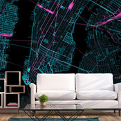 Fotobehang - Blue Manhattan - Vliesbehang