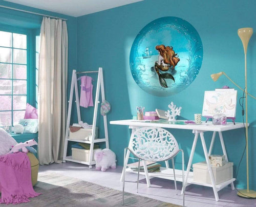 Komar Ariel Dreaming Zelfklevend Fotobehang 128x128cm Rond Sfeer | Yourdecoration.nl