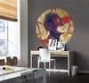 Komar Avengers Painting Captain Marvel Helmet Zelfklevend Fotobehang 125x125cm Rond Sfeer | Yourdecoration.nl