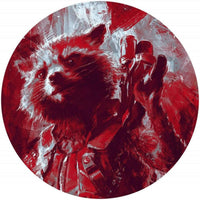Komar Avengers Painting Rocket Raccoon Zelfklevend Fotobehang 125x125cm Rond | Yourdecoration.nl