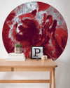 Komar Avengers Painting Rocket Raccoon Zelfklevend Fotobehang 128x128cm Rond Sfeer | Yourdecoration.nl