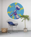 Komar Avengers Thors Hammer Pop Art Zelfklevend Fotobehang 128x128cm Rond Sfeer | Yourdecoration.nl