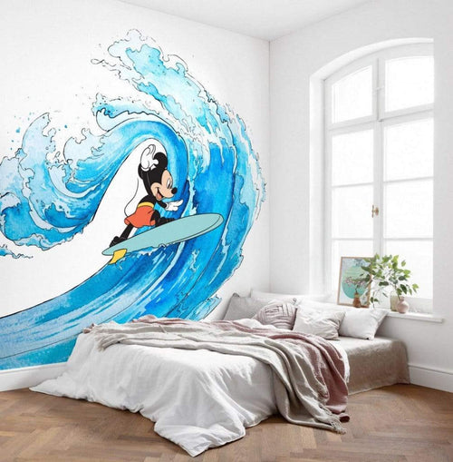 Komar Mickey Surfing Vlies Fotobehang 300x280cm 6 Banen Sfeer | Yourdecoration.nl