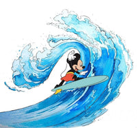 Komar Mickey Surfing Vlies Fotobehang 300x280cm 6 Banen | Yourdecoration.nl