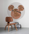 Komar Minnie Terra Zelfklevend Fotobehang 128x128cm Rond Sfeer | Yourdecoration.nl
