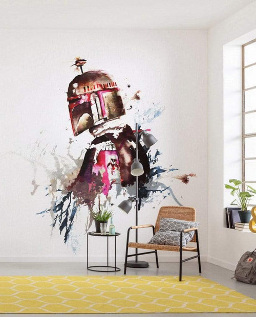 Komar Star Wars Watercolor Boba Fett Vlies Fotobehang 250x280cm 5 Banen Sfeer | Yourdecoration.nl