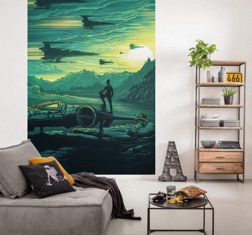 Komar Star Wars X Wing Assault Takodana Vlies Fotobehang 200x280cm 4 Banen Sfeer | Yourdecoration.nl