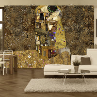 Fotobehang - Klimt Inspiration Golden Kiss - Vliesbehang