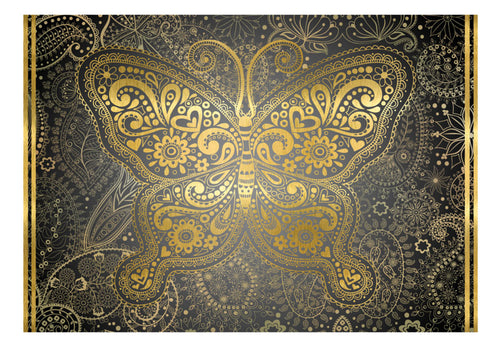 Fotobehang - Golden Butterfly - Vliesbehang