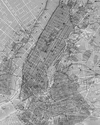 Komar NYC Map Vlies Fotobehang 200x250cm 2 banen | Yourdecoration.nl