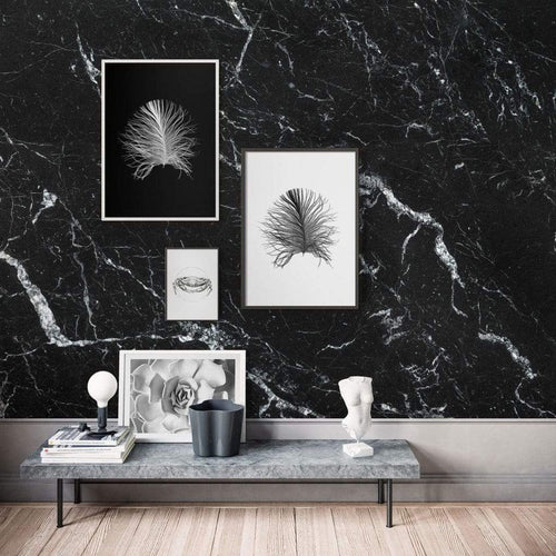 Komar Marble Nero Vlies Fotobehang 400x250cm 4 banen Sfeer | Yourdecoration.nl