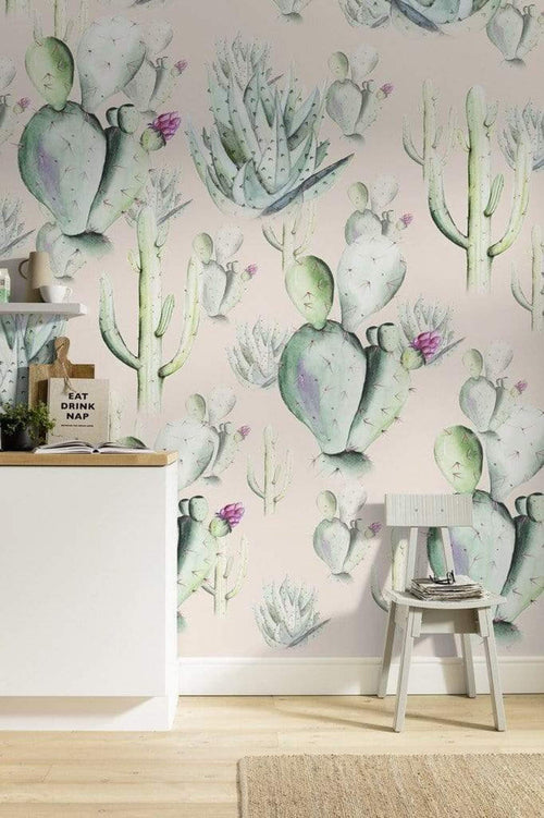 Komar Cactus Rose Vlies Fotobehang 200x250cm 2 banen Sfeer | Yourdecoration.nl