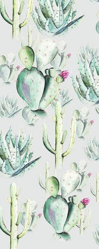 Komar Cactus Grey Vlies Fotobehang 100x250cm 1 baan | Yourdecoration.nl