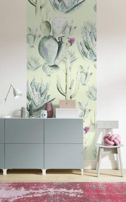 Komar Cactus Green Vlies Fotobehang 100x250cm 1 baan Sfeer | Yourdecoration.nl