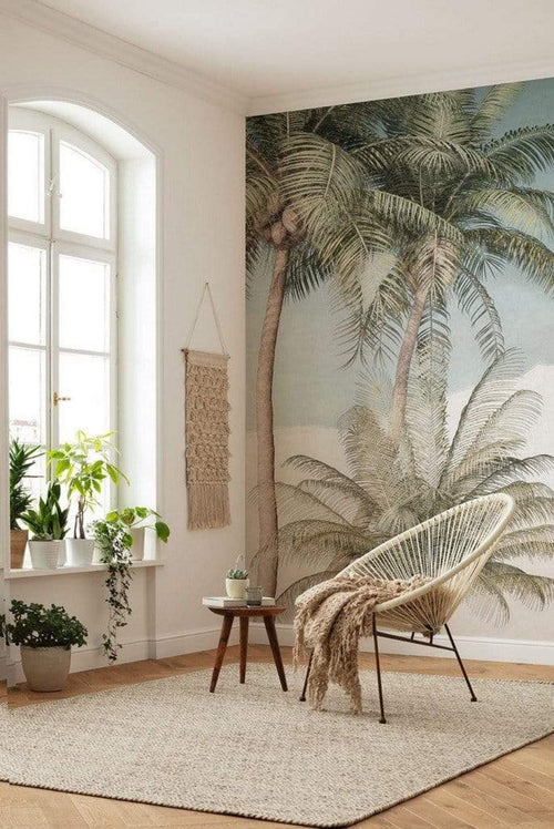 Komar Palm Oasis Vlies Fotobehang 200x280cm 2 banen Sfeer | Yourdecoration.nl