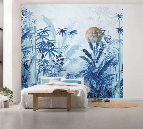 Komar Blue Jungle Vlies Fotobehang 300x280cm 3 banen Sfeer | Yourdecoration.nl