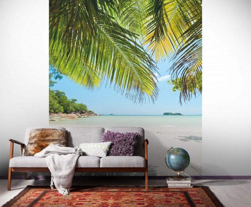 Komar Under The Palmtree Vlies Fotobehang 200x250cm 2 banen Sfeer | Yourdecoration.nl