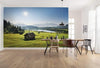 Komar Bergwiese vor Karwendel Vlies Fotobehang 450x280cm 9 banen Sfeer | Yourdecoration.nl