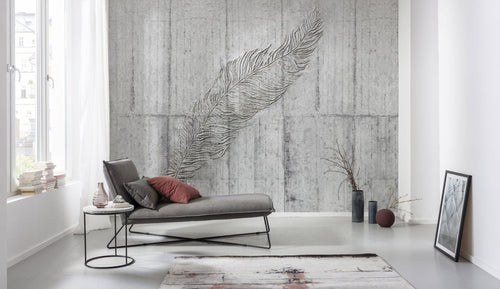 Komar Vlies Fotobehang x7 1023 Concrete Feather Interieur | Yourdecoration.nl